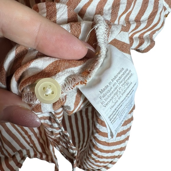 Rhyme Button-Front Boxy Top in Stripe Play, Large - Picture 6 of 8